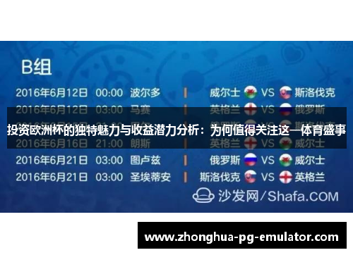 投资欧洲杯的独特魅力与收益潜力分析:为何值得关注这一体育盛事 投资欧洲杯的独特魅力与收益潜力分析:为何值得关注这一体育盛事