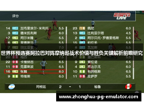 世界杯预选赛阿拉巴对阵摩纳哥战术价值与胜负关键解析前瞻研究